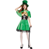 Déguisement Femme Costume Classique Vert pour Fête de La Saint-Patrick