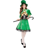 Déguisement Femme Costume Classique Vert pour Fête de La Saint-Patrick