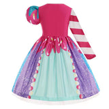 Déguisement Enfant Robe de Princesse Couleur Bonbon Costume Carnaval