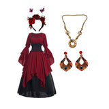 Déguisement Femme Sorcière Robe Pirate Victorienne de la Renaissance Costume Médiéval