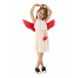 Déguisement Fille Cupidon Dieu de L'Amour Robe Costume pour Halloween