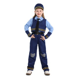 Déguisement Enfant Zootopia Judy/Nick Police Robe/Uniforme Bleue Costume d'Halloween