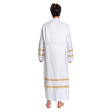 Déguisement Adulte Médiéval Costume du Prêtre Blanc