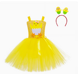 Déguisement Fille de Pâques en Forme de Poussin TuTu Robe Costume