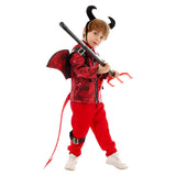 Déguisement Enfant Tenue de Diablotin Punky Costume pour Halloween