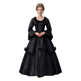 Déguisement Robe de Bal Rétro Médiévale Rouge/Noire Femme
