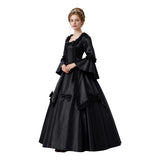 Déguisement Robe de Bal Rétro Médiévale Rouge/Noire Femme