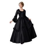 Déguisement Robe de Bal Rétro Médiévale Rouge/Noire Femme