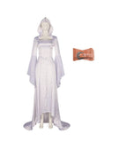Déguisement Femme Palais Robe Médiévale Blanche Costume Rétro pour Halloween