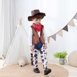 Déguisement Enfant Cowboy Costume Ensemble 4 Pièces pour Halloween