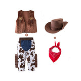 Déguisement Enfant Cowboy Costume Ensemble 4 Pièces pour Halloween