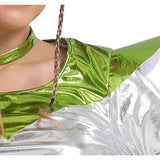 Déguisement Femme Alien Robe Argentée Costume Pour Halloween