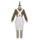 Déguisement Enfant Wonka(2023) Oompa Loompa Salopette Blanc Costume d'Halloween