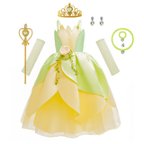 Déguisement Enfant Fille Princesse Tiana Robe+Accessoire Costume
