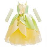 Déguisement Enfant Fille Princesse Tiana Robe+Accessoire Costume
