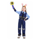 Déguisement Enfant Zootopia Judy/Nick Police Robe/Uniforme Bleue Costume d'Halloween
