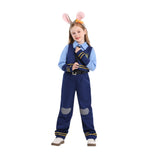 Déguisement Enfant Zootopia Judy/Nick Police Robe/Uniforme Bleue Costume d'Halloween