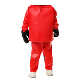 Déguisement Enfant Ninja Tenue Verte/Rouge Costume pour Halloween Carnaval
