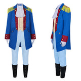 Déguisement Adulte Père Fondateur Tenues Rouge et Bleue Costume Colonial pour Halloween Carnaval