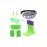 Accessoire 1980s Adulte Vert pour Mascarade d'Halloween Carnaval