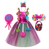 Déguisement Enfant Robe à Bonbons+Accessoires Costume Carnaval