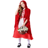 Déguisement Fille Le Petit Chaperon Rouge Robe Costume pour Halloween Carnaval