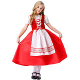 Déguisement Fille Le Petit Chaperon Rouge Robe Costume pour Halloween Carnaval