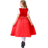 Déguisement Fille Le Petit Chaperon Rouge Robe Costume pour Halloween Carnaval
