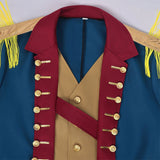 Déguisement Adulte Père Fondateur Tenues Rouge et Bleue Costume Colonial pour Halloween Carnaval