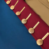 Déguisement Adulte Père Fondateur Tenues Rouge et Bleue Costume Colonial pour Halloween Carnaval