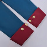 Déguisement Adulte Père Fondateur Tenues Rouge et Bleue Costume Colonial pour Halloween Carnaval