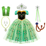 Déguisement La Reine des Neiges Robe de Princesse LED d'Halloween pour Fille