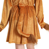 Déguisement Fille Lion Robe Brune Costume pour Halloween Carnaval