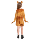 Déguisement Fille Lion Robe Brune Costume pour Halloween Carnaval