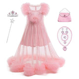 Déguisement Fille Wicked Glinda Pyjama Robe Rose Costume