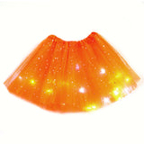 Déguisement Fille Renard Tutu Robe/Accessoire Orange pour Halloween Carnaval