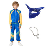 Déguisement Enfant Costume de Danse Rétro Vintage Bleu Costume Halloween