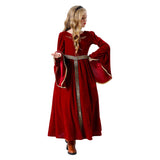 Déguisement Fille Robe de Princesse Médiévale Bleu Costume pour Halloween