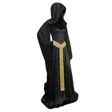 Déguisement Robe Longue à Capuche Vintage Noir et Rouge pour Halloween