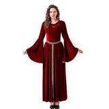 Déguisement Femme Robe Longue à Manches Cloche Renaissance Médiévale Costume