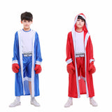 Déguisement Enfant Boxeur Tenue Bleue/Rouge Costume