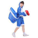 Déguisement Enfant Boxeur Tenue Bleue/Rouge Costume