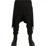 Déguisement Pantalon Noir Large en Patchwork Punk Costume d'Halloween