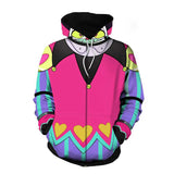 Déguisement Hazbin Hotel 2(2025) Vox/Fizzarolli Sweat-shirt à Capuche/Zip Costume d'Halloween