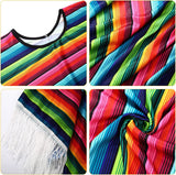 Déguisement Poncho Mexicain Couleur Pour Activité Familiale Fête