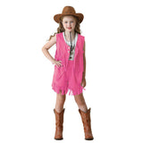 Déguisement Fille Cowboy Western Tenue Bohemian Hippie Costume