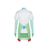 Déguisement Cuisinier Tablier Vert et T-shirt Blanc Femme pour Halloween