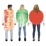 Déguisement Adulte Bacon, œuf, Tomates Costume Amusant 5 Pièces Pour Halloween