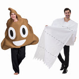 Déguisement Emoji Poop Drôle et Essuie-tout Costume Pour Halloween Carnaval