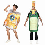 Déguisement Humoristique de Champagne et Bière Costume Pour Halloween